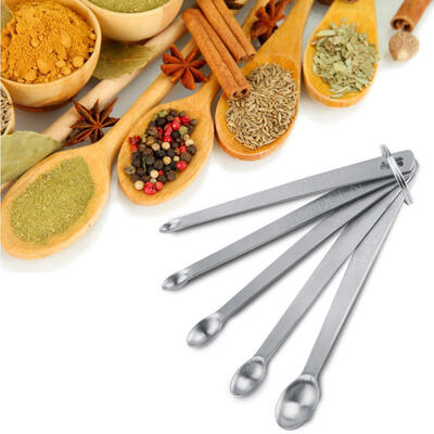 

Greensen Stainless Measuring Spoon5Pcs Mini Stainless Steel Measuring Cups Set Seasoning Measuring Spoon for Baking Tools