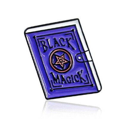 

Purple Spell Book Death Skull Candle Brooch Witch Enamel Brooch Pins Halloween Ghost Backpack Brooch Jewelry