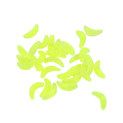 

Lixada 100Pcs 2cm 05g Artificial Soft Fishing Lures Lifelike Simulation Worm Maggot Grub Shape Baits Fishy Smell