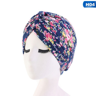 

New Women Soft Floral Print Cotton Women Turban Fashion Cancer Headwrap Chemo Cap Head Wrap