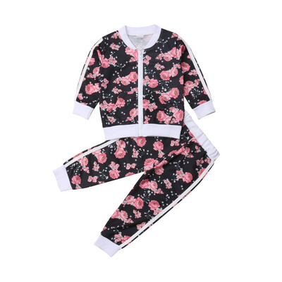 

Casual Sportswear Kids Baby Girl Clothes Infant shirt Tops Pant Outfit Tracksuit