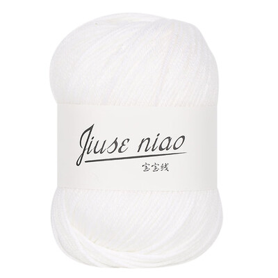 

Toponeto 1PC 50g Chunky Colorful Hand Knitting Baby Milk Cotton Crochet Knitwear Wool A