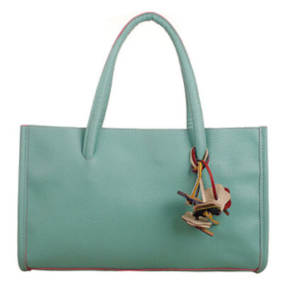 

Tailored Fashion girls handbags leather shoulder bag candy color flowers tote YE