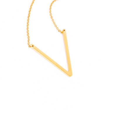

New fashion Gold Stainless Steel 26 Alphabet Letter Pendant initial Necklace for Women Fashion Jewelry Choker Girl Collier