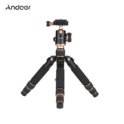 

Andoer 53cm21" Travel Portable Mini Tabletop Tripod with Ball Head Quick Release Plate for Canon Nikon Sony A7 DSLR Camera Smartp