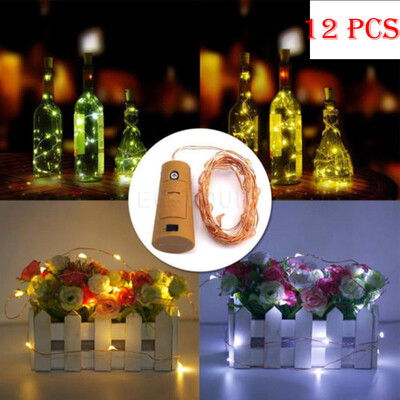 

〖Follure〗12pcs LED Copper Wire Wine Bottle Cork Shape Light Starry Light Wedding Decor
