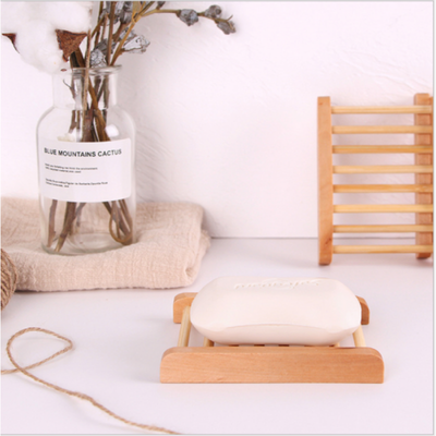 

Bathroom Shower Soap Box Storage Tray Holder Case Container Wooden soap dish