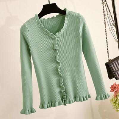 

Harajuku V Neck Sweater Women Long Sleeve Sweaters Fashion Pullover