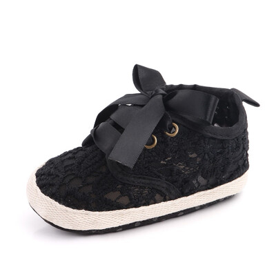 

Newborn Baby Shoes Cute Bowknot Hollow Infant Baby Girls Crib Shoes Soft Sole Anti-slip Sneakers Shoes Girls First Walkers