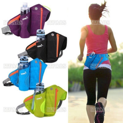 

Bum Waist Belt Bag Pockets Running Bottle Phone Key Holder Travel Jogging Sports