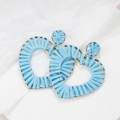 

Flashbuy Bohemian Heart Shape Statement Earrings Alloy Rafite Earrings for Women Fashion Braid Pendientes Girls Beach Jewelry