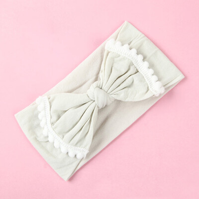 

〖Follure〗Wide Nylon Bow Ribbon with Pompom Knot Bow Nylon Head  Plus