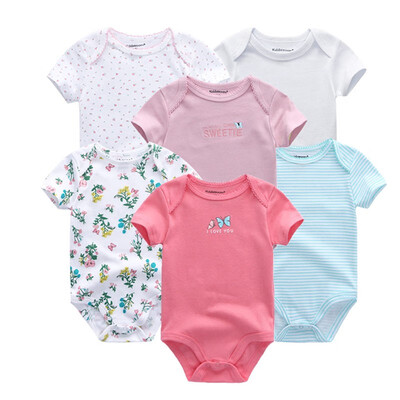 

Kiddiezoom 6PCS Baby Girls Clothes Bodysuits Cotton 0-12M Sleepwear For Babies Baby Boys Clothes Rompers Jumpsuit Infant Newborn
