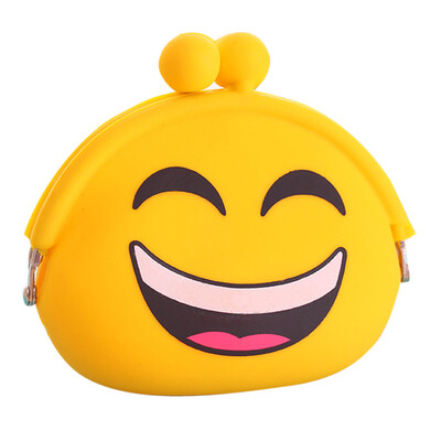 

Fashion Cartoon Faces Design Women Coin Purse Silicone Coin Key Wallet