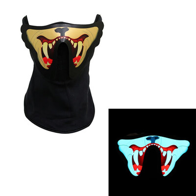 

New Hot Halloween LED Mask Light Up Party Terror Masks Cold Light Helmet Fire Festival Party Glowing Dance Ball Accessories