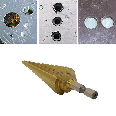 

Siaonvr 4-22MM HSS 4241 Hex Titanium Cone Drill Bit Hole Cutter For Sheet Metal