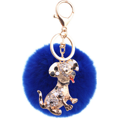 

Dog year 12 Zodiac Rex Rabbit fur ball puppy pendant New plating alloy key chain bag ornaments