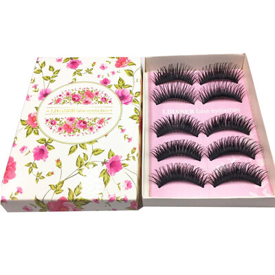 

〖Follure〗Big sale 5 Pair Fashion Natural Handmade Long False Black Eyelashes Makeup