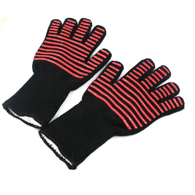 

1Pcs Long Heat Proof Oven Mitt Glove Cooking Kitchen Surface Heat Resistant Gloves for BBQ Baking