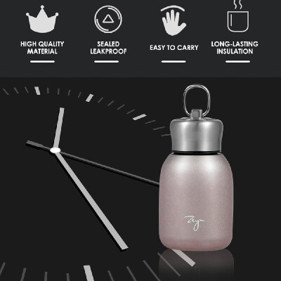 

Water Bottle Stainless Steel Matte 300ml Vacuum Insulated Small Water Bottle for Kid Lid with Hook