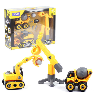 

Build Set Of 21 Take Apart Construction Trucks Assembly Toy Childrens Set
