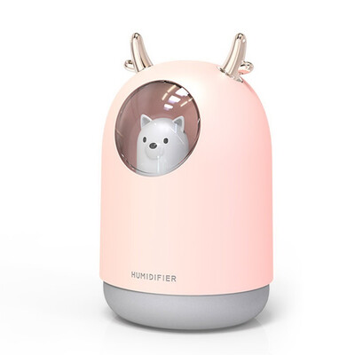 

USB Mini Humidifier Cool Mist Cute Portable Air Humidifier With Night Light For Bedroom Baby Room Home Office Car