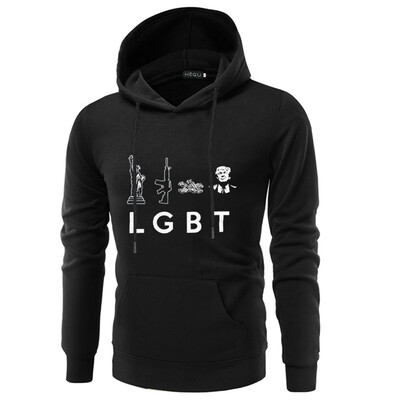

Mens LGBT Gay Pride Rainbow Pullover Hoodie Gay Love Hoody Sweatshirt