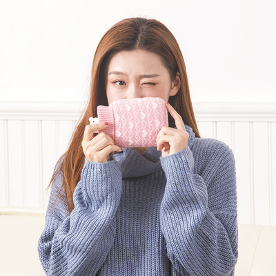 

Qianyue handbag warm&cold dual-use water injection explosion-proof silicone hot water bottle for girlfriend birthday gift creative gift for girls can be heated hot water bottle pink