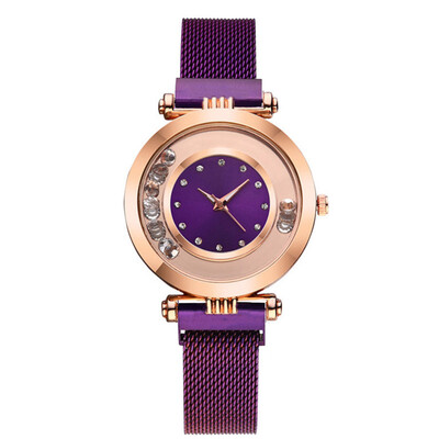 

Luxury Women Watches Ball Dot Dial Ladies Rhinestone Quartz Wristwatch Mesh Belt Strap Clock Casual Dress Gift Reloj Mujer