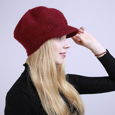 

Tailored Women Winter Design Line Solid Ear Protector Slouchy Berets Hat