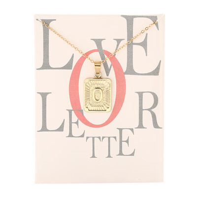 

Card Fashion Brand Series 26 English Letters Alphabet Pendant Necklace For Women Men Jewelry Wholesale