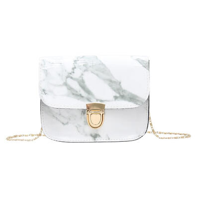 

Marbling Shoulder Messenger Packs PU Leather Women Chain Crossbody Bags