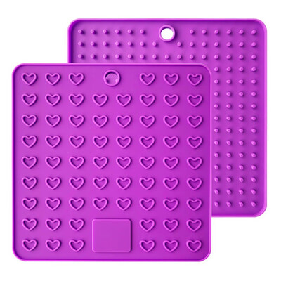

2pc Square Heat Resistant Silicone Mat Dish Drying Mat Drink Cup Coasters Non-slip Pot Holder Table Placemat Kitchen Accessories