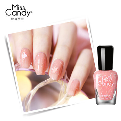 

Candy Miss Miss Candy Healthy Nail Polish Unscented Nail Polish Can Tear Nail Art 7ML Single Product Micro Orange Meng Rabbit Translucent Orange White Rabbit NO005