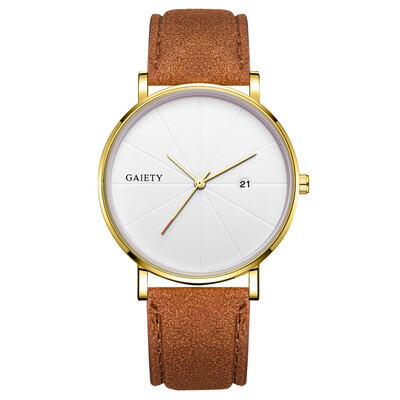 

Gobestart Fashion Simple Simple Casual Calendar Business Leather With Strap Mens Watch