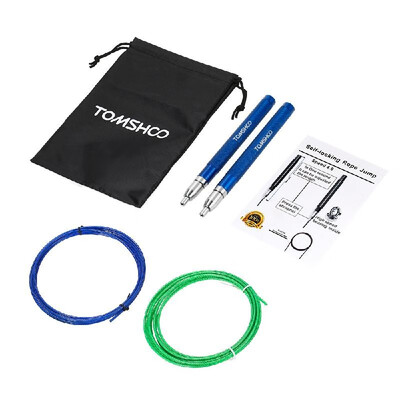 

TOMSHOO Adjustable Speed Jump Rope Lightweight Skipping Jumping Rope Cable Wire Home Gym Fitness Boxing Training Workout Exercise
