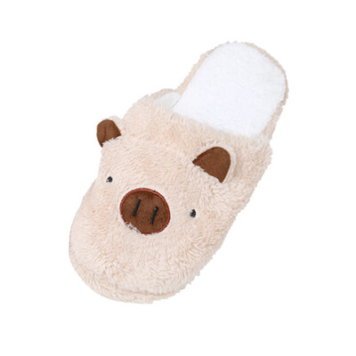

Rose Lovely Pig Home Floor Soft Stripe Slippers Female Shoes 36-40