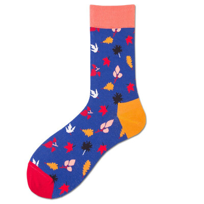 

5 Pairs Colorful Personality Funny Women Men Unisex Plant Socks Flower Leaves 2018 Fancy Happy Socks Cotton Cozy Socks Female