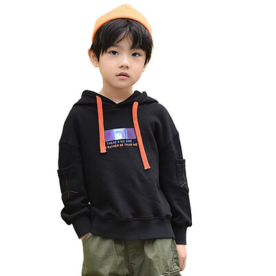 

GONGXICHEN 2019 autumn new boy hooded pullover sweater sweater sports 14933