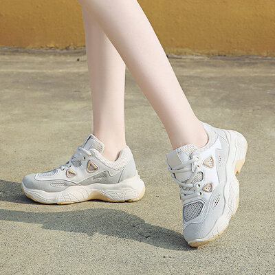 

Dad shoes girls summer ins white sneakers summer net shoes childrens breathable wet shoes