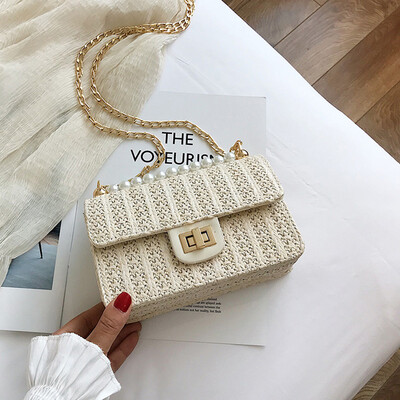 

Tailored Women Vintage Straw Bag Casual Wild Vacation Simple Weave Crossbody Bag