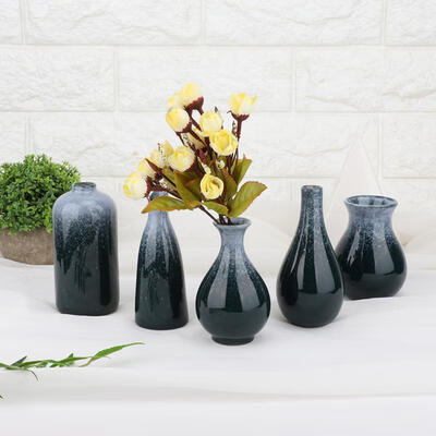 

Greensen 5PCS Fashionable Simple Mini Ceramic Vase Indoor Home Table Decoration Ornaments