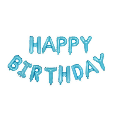 

FUNNYBUNNY 16 inch Happy Birthday Banner Balloons Foil Letters Mylar Balloons for Birthday Party Decoration