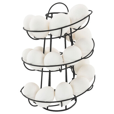 

Toponeto Egg Skelter Deluxe Spiraling Dispenser Rack Basket Storage Space Up to 24
