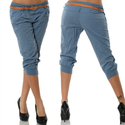 

Tailored Women Summer Elastic Waist Boho Check Pants Baggy Wide Leg Plus Size Yoga Capris