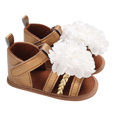 

Newborn Baby Girls Shoes Flower Crib Sandals Soft Shoes