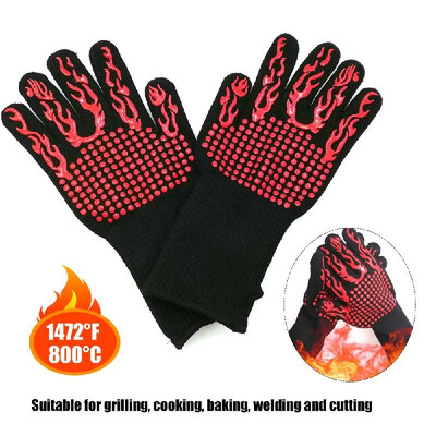 

Kitchen Gloves BBQ Heated Heat-resistant Multi-purpose Cooking Gloves Suitable for Grilling Cooking Baking Welding&Cutting