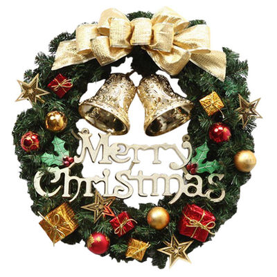 

Christmas Wreath Garland Hanging Plate Xmas Ornaments Window Door Decor Christmas Gift Festive Party Decoration Pendant For Home