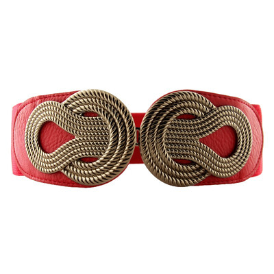 

VOCHIC Retro Wide Mental Interlock Buckle Womens Elastic Waist Belt Cinch