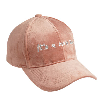 

Korean Hat Ladies Warm Velvet Baseball Hat for FallWinter Fashion Korean Joker Letter Embroidered Student Cap
